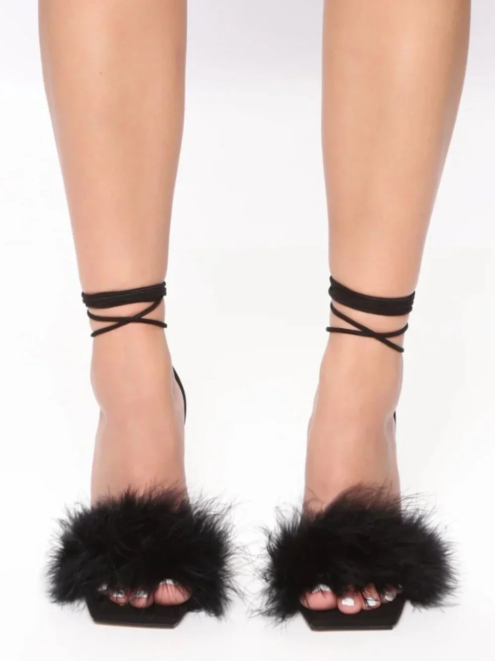 As If Square Toe Wedges - Black - Picture 3 of 8